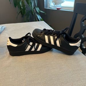 Adidas Black Superstar Shoes